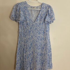 Billabong Blue and White Floral Mini Dress